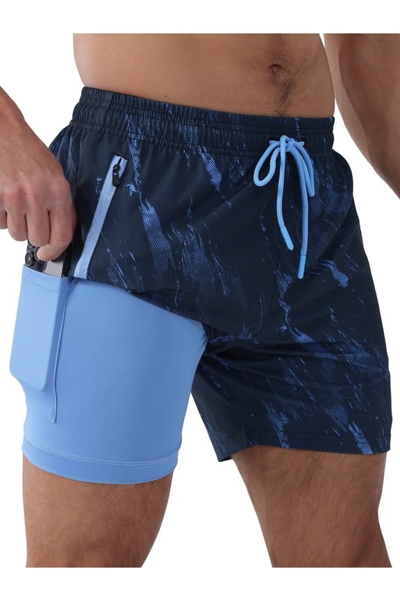 2-in-1 Compression Swim Trunks